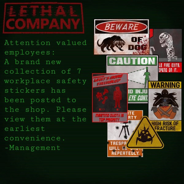 Lethal Company - Workplace Safety Sticker Bundle