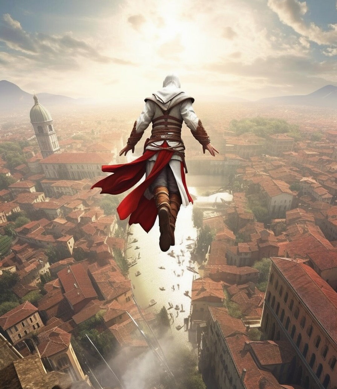 Ezio Leap of Faith Assassin's Creed (digital Art) - Etsy