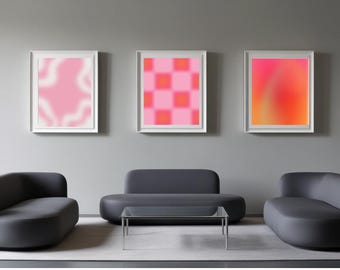 Póster de aura, arte de pared estético, póster de aura con degradado, impresión de aura retro, arte de pared de aura, póster digital de aura