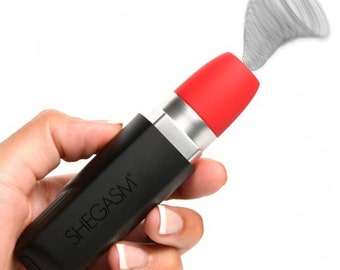SHEGASM Pocket Pucker Lipstick Clit Stimulator for Women & Couples. Discreet, Travel Size Vibrator Gift for Her. Waterproof and Rechargeable