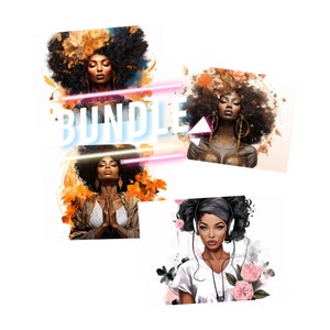 Blessed PNG, Black Woman, Religious PNG, She is Strong, Powerful Woman, God, Afro Queen, Truly Blessed, Direct Print, Sublimation 4 Images
