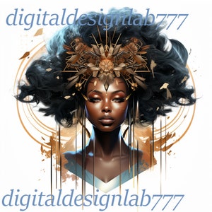 Blessed PNG, Black Woman, Religious PNG, She is Strong, Powerful Woman, God, Afro Queen, Truly Blessed, Direct Print, Sublimation PNG Cyber