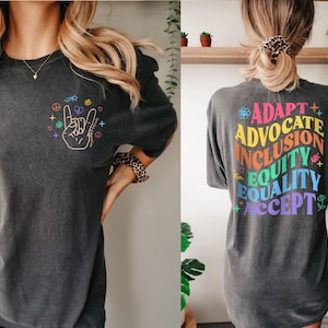 Adapt Advocate Inclusion Equity Equality Accept Tshirt,Special Education Shirt,Autism Shirt,Teacher Sped Tee,Inclusion Shirt,Mindfulness Tee