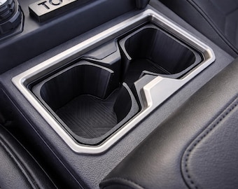 6th Gen Toyota 4Runner Cup Holder Insert PAIR | Black PETG | Fix Annoying Spring Tabs | Custom Fit Drink Stabilizer | No More Crushed Cups