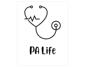 Naklejki winylowe PA Life Kiss-Cut, prezent dla asystenta lekarza, naklejka dla asystenta lekarza, prezent dla asystenta lekarza, prezent dla asystenta lekarza