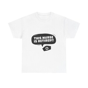 This Nurse is Retired Unisex Heavy Cotton Tee, Retired RN, Retired Nurse, Retired Nurse Gift