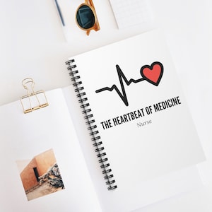 The Heartbeat of Medicine: Nurse Spiral Notebook - Ruled Line