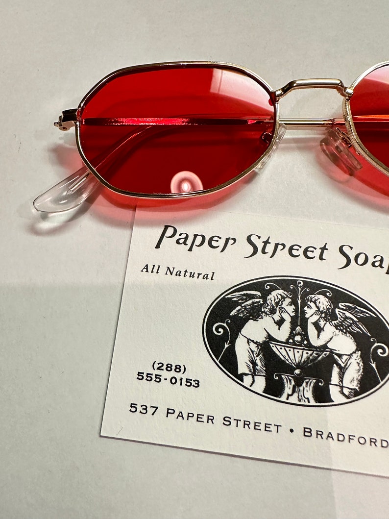 Paper Street Tyler Durden Sunglasses Shades Fight Club NEW Oliver Peoples 523 Brad Pitt Red costume Aero Plane Scene Style image 3