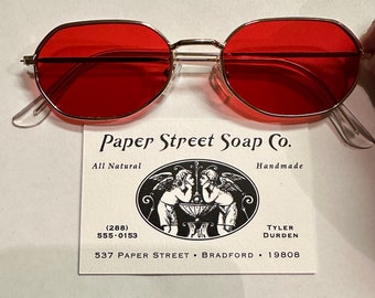 Paper Street Tyler Durden Sunglasses Shades Fight Club NEW Oliver Peoples 523 Brad Pitt Red costume Aero Plane Scene Style