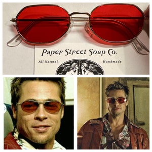Paper Street Tyler Durden Sunglasses Shades Fight Club NEW Oliver Peoples 523 Brad Pitt Red costume Aero Plane Scene Style image 1