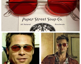 Paper Street Tyler Durden Sunglasses Shades Fight Club NEW Oliver Peoples 523 Brad Pitt Red costume Aero Plane Scene Style