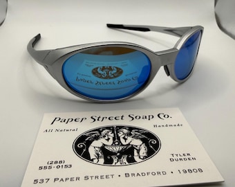 Vintage Oakley E Wire 2.1 Sunglasses: Light Ice Iridium, USA Made