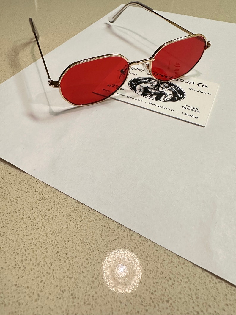 Paper Street Tyler Durden Sunglasses Shades Fight Club NEW Oliver Peoples 523 Brad Pitt Red costume Aero Plane Scene Style image 9