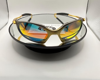 Vintage Oakley E Wire 2.1 Sunglasses: Light Ice Iridium, USA Made