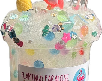 Flamingo Paradise Rainbow Fishbowl Bead Slime