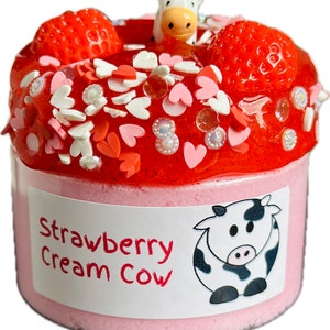 10 oz. - Strawberry Cream Cow Slime
