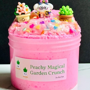 10 oz. - Peachy Magical Garden Crunch Slime