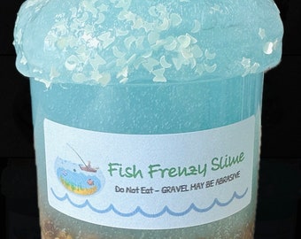 8 oz. - Fish Frenzy Gravel Slime (Glows in the Dark!)
