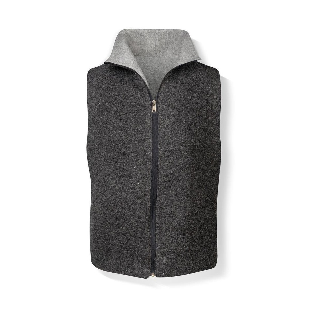 Fellhof Reversible Vest Jacket Men Women Made of Wool Felt Etsy
