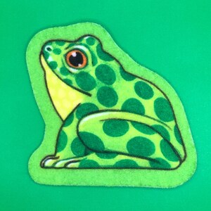 Filz Frog Patch/Dekor grüner Frosch