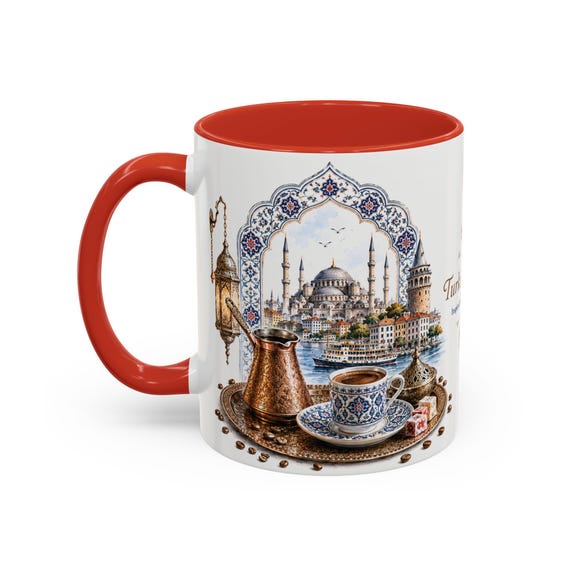 Turkish Coffee Mug | Istanbul Cezve Skyline | Turkish Coffee Cup