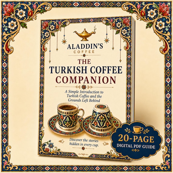 TURKISH COFFEE GIFTBOOK, Intro to Turkish Coffee Rituals, Reading Coffee Grinds, Digital Download e-Book, Coffee Gift