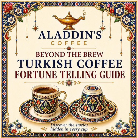 Turkish Coffee Cup Reading Guide PDF, Tasseography Ebook, Coffee Grounds Fortune Telling Symbols