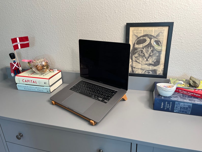 Minimal Laptop Stand (hardwood Cherry or Walnut) - Etsy