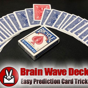 GEHIRNWELLEN-DECK Mentaler Magie-Kartentrick Aufgerautes Gimmicked Fahrrad-Deck Geist Spielkarte Voraussage Einfacher Mentalismus-Effekt