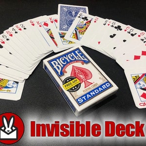 INVISIBLE DECK Mentalmagie-Kartentrick Aufgeraute Gimmicked Fahrrad-Deck-Pack Rot oder Blau-RückenVorhersage