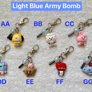 Cute BTS BT21 keychain charm Kawaii Army Chimmy RJ Cooky Mang Shooky Tata Koya