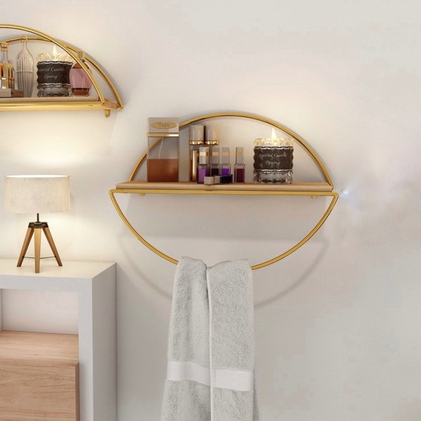 Wall Shelf for Bathroom Gold - Etsy