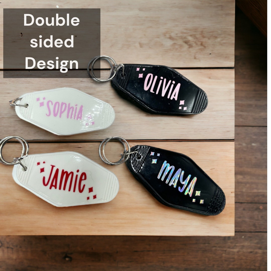 Personalized Vintage Hotel Keychain Personalized Name Keychain Gift MADE in the USA Etsy
