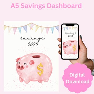 A5 Spar Dashboard | DIGITALER DOWNLOAD | Druckbare Dashboard | Cash-Füllung