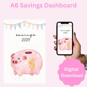 A6 Spar Dashboard | DIGITALER DOWNLOAD | Druckbare Dashboard | Cash-Füllung