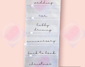Personalised A6 Cash Envelopes: Budgeting Zipper Wallets