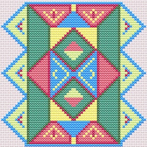 Spring Quilt - Geometric Cross Stitch Pattern