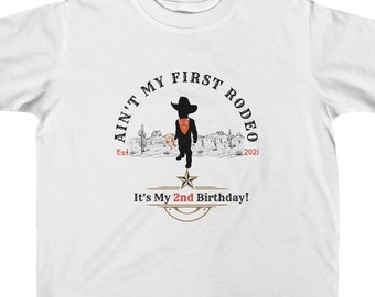 Toddler Rodeo T-shirt, Toddler Birthday T-shirt, Western Cowboy Toddler Birthday, Rodeo Themed Birthday, Short-Sleeve Toddler T-shirt