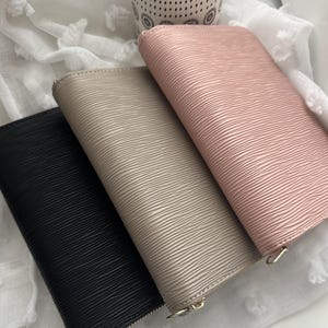 Carpeta de anillas/Cartera de anillas A6/Cartera de presupuesto/Cartera negra/Cartera rosa/Cartera gris topo/Cartera con cremallera A6/Cartera de presupuesto con anillas