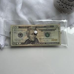 Cash Envelope Pouches with Snaps |Money Cash bag| Bank bag| Budgeting| Clear Bank Bag| Money Carrier| Cash Stuffing| Cash Budgeting Bag