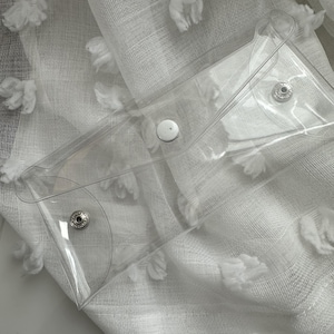 Flawed Clear Cash Envelope Pouches with Snaps: Budgeting Money Bag