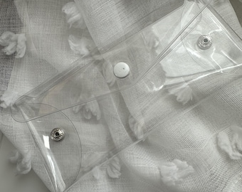 Flawed Clear Cash Envelope Pouches with Snaps: Budgeting Money Bag