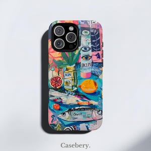 Modern Collage Cell Phone Case Designed For iPhone 8, X, 11 ,12, 13, 14, 15, 16, Tough Case | All Models