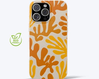 Botanical Inspired Eco-Friendly Phone Case for iPhone 11, 12, 13, 14, 15, 16 Pro Max, Plus, & Samsung S20, S21, Biodegradable Phone Case