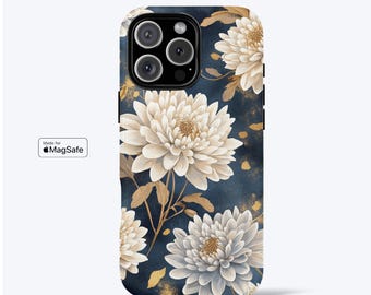 Floral Phone Case for iPhone, MagSafe Compatible - Elegant, Tough Dual-Layer Phone Cover