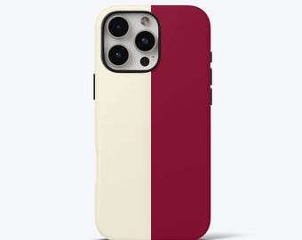 Elegant Burgundy Phone Case for iPhone - Aesthetic, Tough Dual-Layer Phone Cover