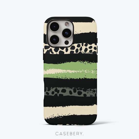 Leopard Stripe Phone Case for iPhone - Cream Green Coloured, Tough Dual-layer Phone Cover - Etsy Leopard Stripe Phone Case for iPhone - Cream Green Coloured, Tough Dual-layer Phone Cover - Etsy