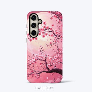 Cherry Blossom Aesthetic Phone Case For Samsung S26, S25, S24, S23, S22, S21, S20, Ultra, Plus, FE, Japanese Tree Trendy Phone Case