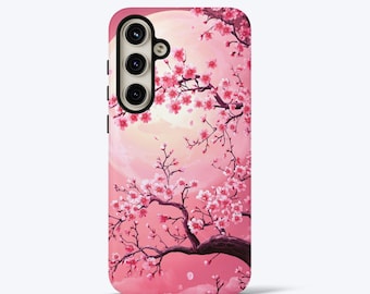 Cherry Blossom Aesthetic Phone Case For Samsung S26, S25, S24, S23, S22, S21, S20, Ultra, Plus, FE, Japanese Tree Trendy Phone Case