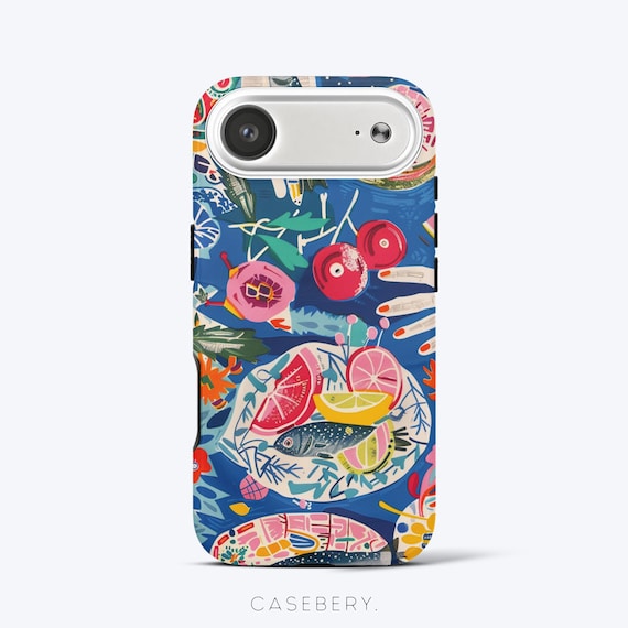 Colourful Collage Phone Case for iPhone - Trendy, Tough Dual-Layer Phone Cover